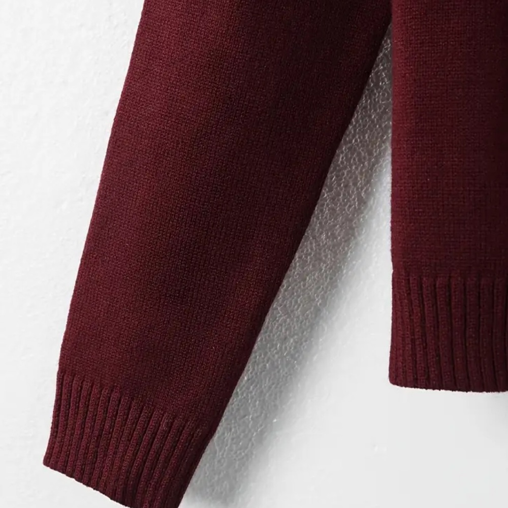New Women's Burgundy Adorable Graphic Teddy Bear Knit Sweater Soft & Cozy XXL - Picture 5 of 10